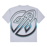 ROCKETBOY WATCH YOUR BACK TEE - BABY BLUE