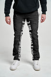 TAKER SLIM FIT JEANS - T4018 - JET BLACK / WHITE