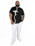 (B&T) MAKOBI SORRENTO - Tee - M395 - BLACK/ WHITE