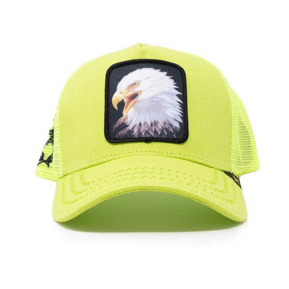 GOLDSTAR TRUCKER HAT - GS147- LIME/BLK