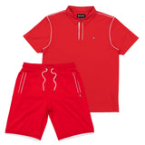 MAKOBI RICCI CORE POLO SHORT SET - M344SET - RED