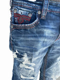ROCK REVIVAL JEANS - RP3645TA202 - BLUE / RED