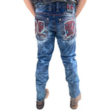 ROCK REVIVAL JEANS - RP3645TA202 - BLUE / RED